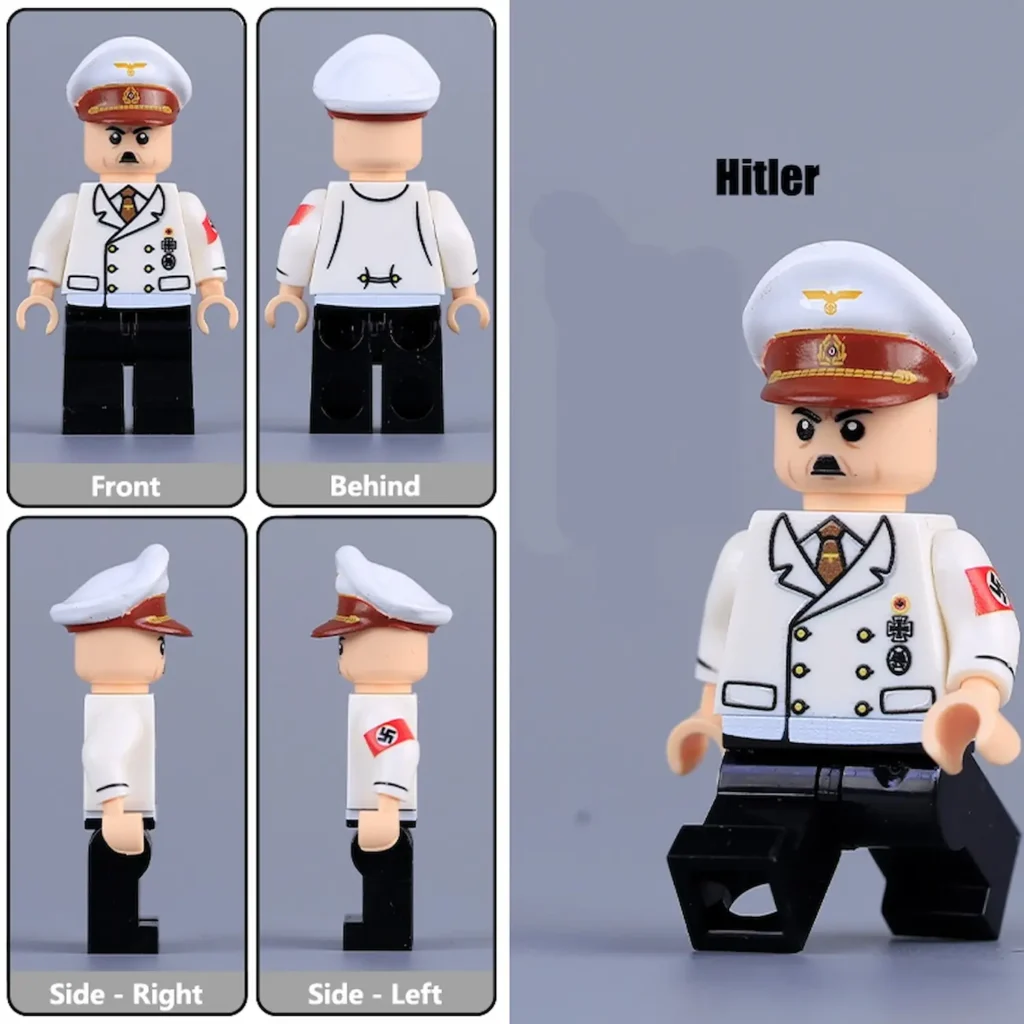 Minifigure-Adolf-Hitler-the-Nazi-Party-NSDAP-and-dictator-of-Germany-with-white-uniform-and-hat-LEGO-Compatible