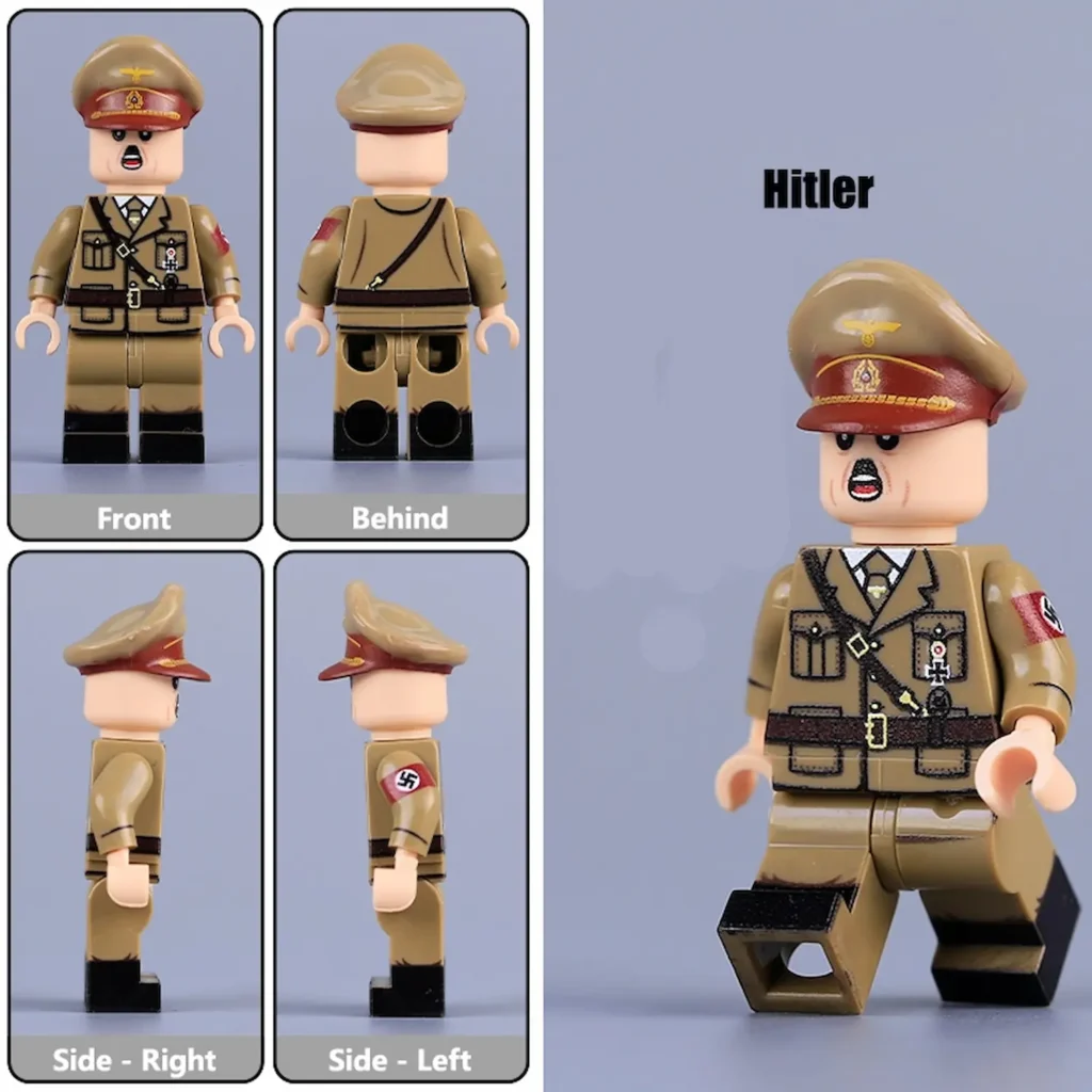 Minifigure-Adolf-Hitler-the-Nazi-Party-NSDAP-and-dictator-of-Germany-with-brown-uniform-and-hat-LEGO-Compatible